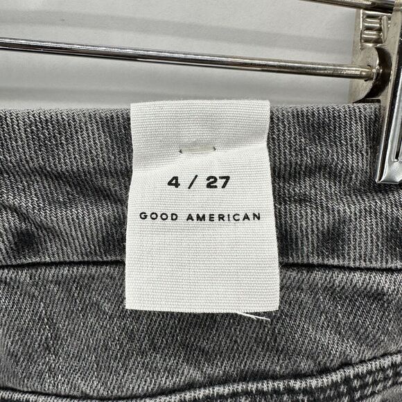 Good American Good 90s‎ Jeans Womens 27 Barrel Black Rigid Denim HR Y2K NWT - Picture 10 of 11
